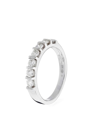 Alliance Barette Or blanc et diamants