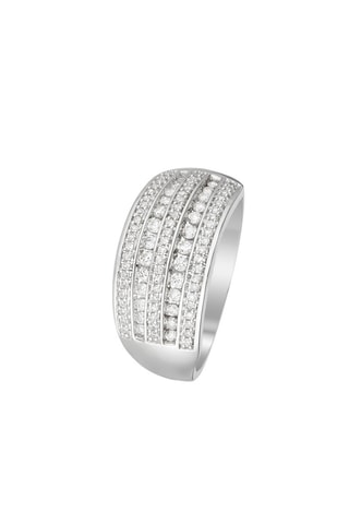 Bague Double Kiss   Or blanc et diamants
