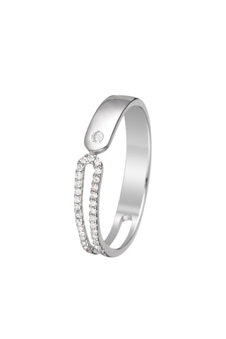 Bague Faux-jumeaux   Or blanc et diamants