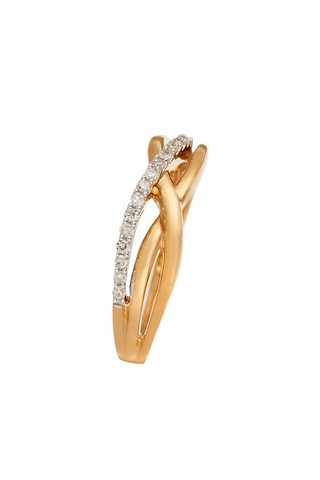 Bague Entrelacements Or jaune et diamants
