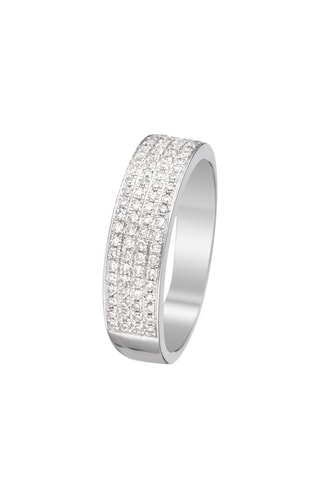 Bague Allée Romantique   Or blanc et diamants