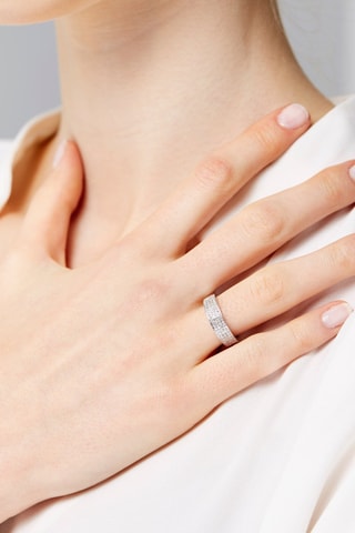 Bague Allée Romantique   Or blanc et diamants