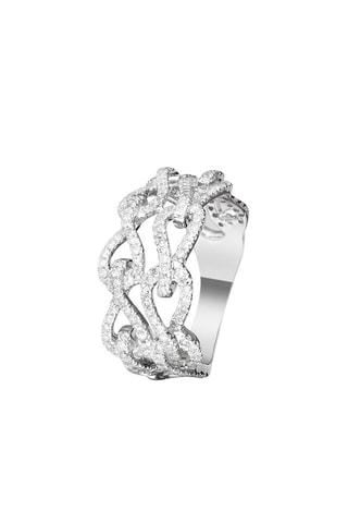 Bague Multiboucles Or blanc et diamants