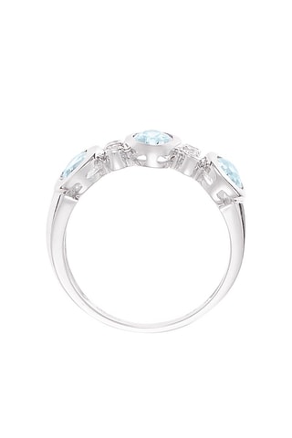 Bague Summertime Or blanc, diamants et topazes