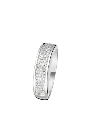 Alliance Joli tour de diamants  Or blanc et diamants