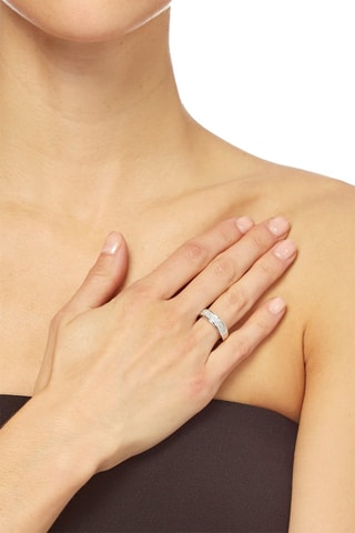 Alliance Joli tour de diamants  Or blanc et diamants