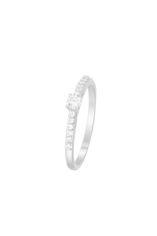 2 Alliances Duo Engagement  Or blanc et diamants