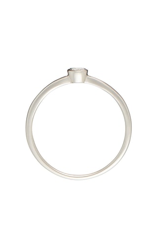 Solitaire clos Or blanc et diamant