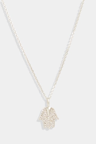 Pendentif Nabia Or blanc et diamants