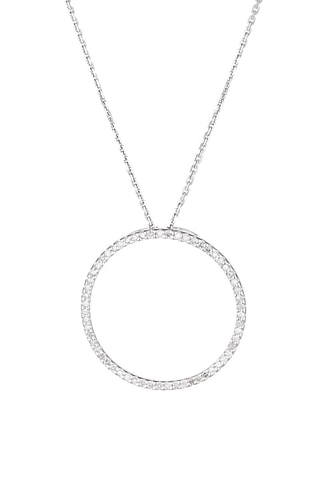 Pendentif Cercle Merveilleux Or blanc et diamants
