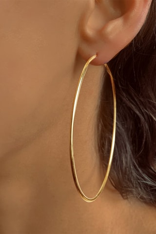 Argolas - Prata banhada a ouro amarelo