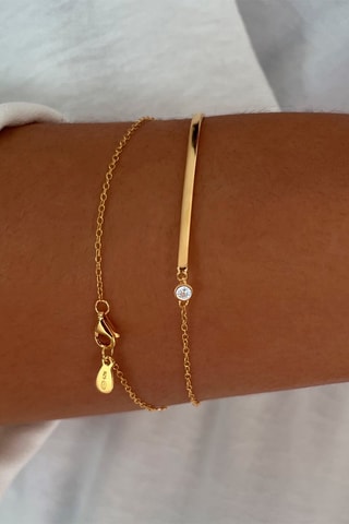 Pulseira rígida Prata banhada a ouro amarelo