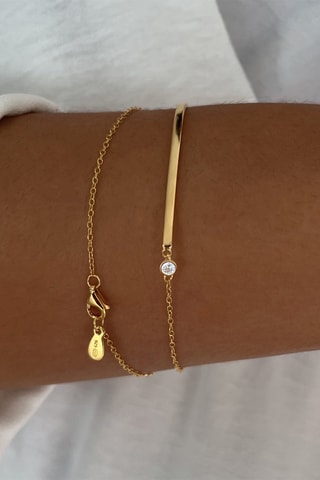 Pulseira rígida Prata banhada a ouro amarelo
