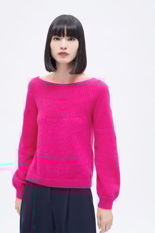 Wollen en Mohair Trui Mano - Fuchsia