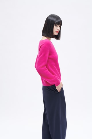 Wollen en Mohair Trui Mano - Fuchsia