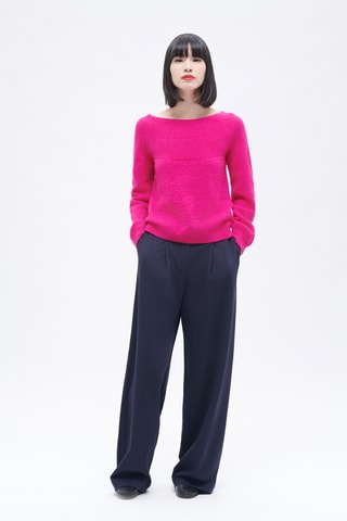Wollen en Mohair Trui Mano - Fuchsia