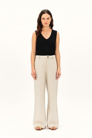 Linnen Broek Paix - Beige
