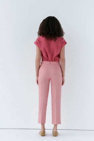 Rechte Linnen Broek Prandy - Rood