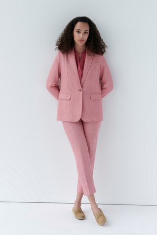 Rechte Linnen Broek Prandy - Rood