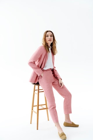 Rechte Linnen Broek Prandy - Rood
