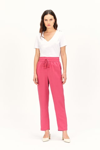 Rechte Linnen Broek Pluc - Rood