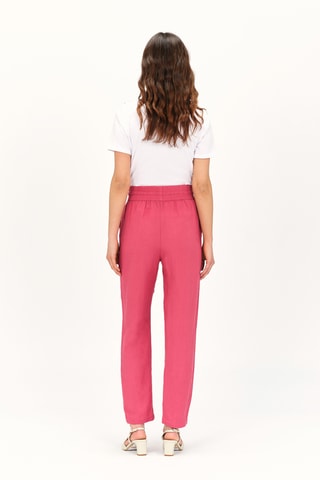 Rechte Linnen Broek Pluc - Rood