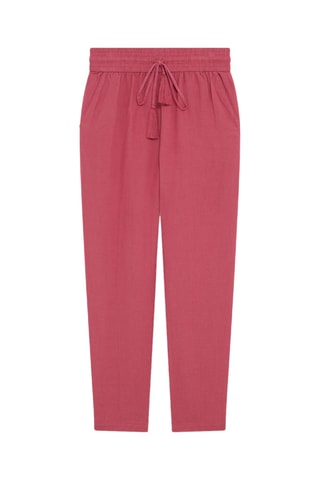 Rechte Linnen Broek Pluc - Rood