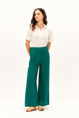 Linnen Broek Wide Legs Pandi - Groen