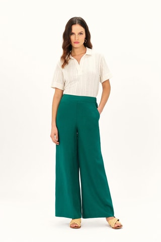Linnen Broek Wide Legs Pandi - Groen