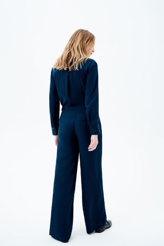 Broek Flared Paname - Marineblauw