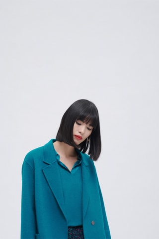 Korte Wollen Ginger - Turquoise