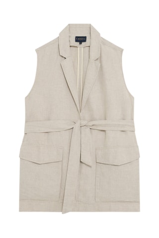 Linnen Bodywarmer Veracruz -  Beige