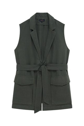 Linnen Bodywarmer Veracruz - Groen