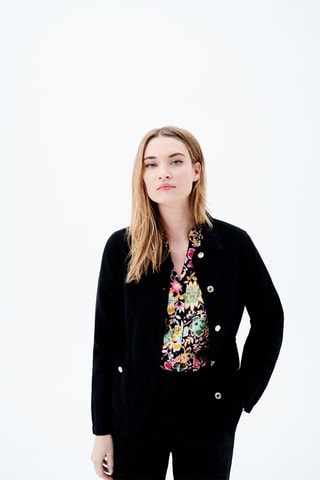 Linnen Jasje Vivien - Zwart