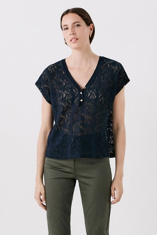 Kanten Top Tnoe - Marineblauw