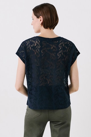 Kanten Top Tnoe - Marineblauw