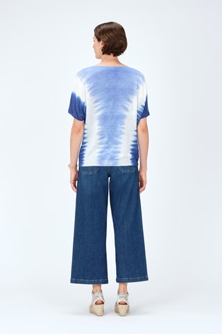 Linnen Top Tye and dye Mila -  Blauw