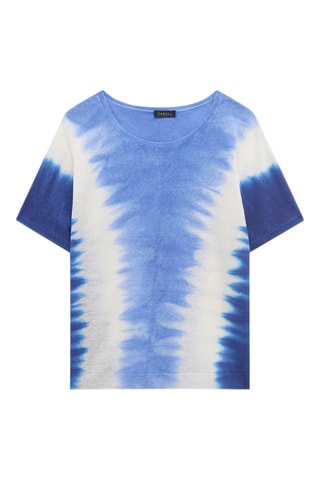 Linnen Top Tye and dye Mila -  Blauw