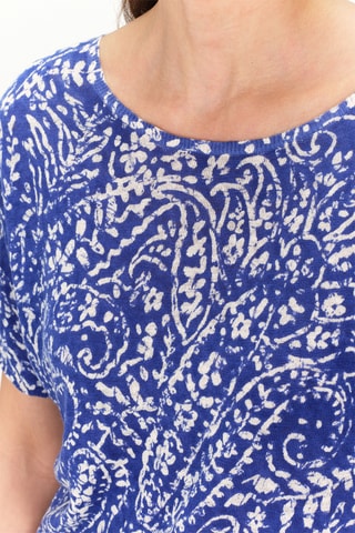 Linnen Top Martyprint - Blauw