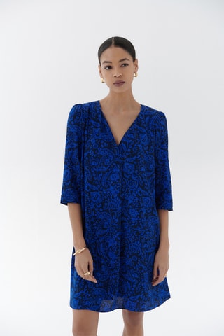Trapezium Jurk Minda - Blauw