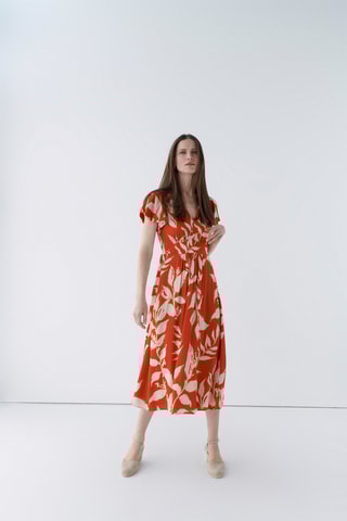 Midi-jurk Johanna - Oranje