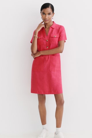 Rechte Jurk Laure - Fuchsia