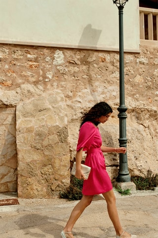 Trapezium Jurk Ralene - Roze