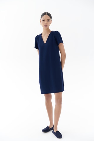 Rechte Jurk Riana - Marineblauw