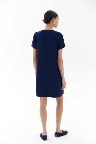 Rechte Jurk Riana - Marineblauw