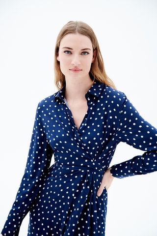 Wikkeljurk Ramelie - Marineblauw