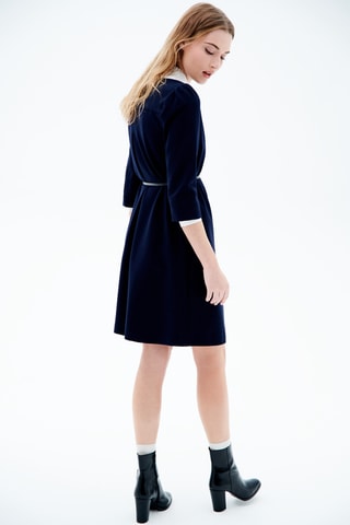 Trapezium Jurk Ranel - Marineblauw