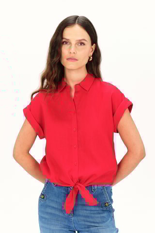 Linnen Blouse Clivio - Rood
