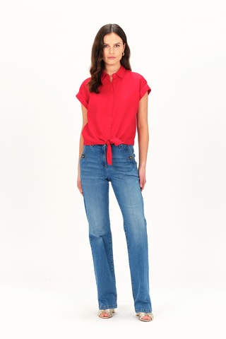 Linnen Blouse Clivio - Rood