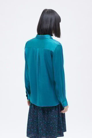 Zijden Blouse Jeanne B - Blauw
